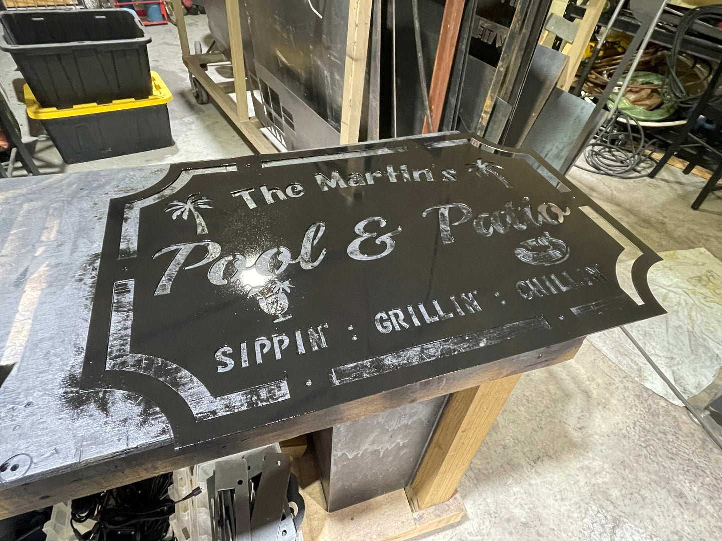 Pool and Patio Sign Custom