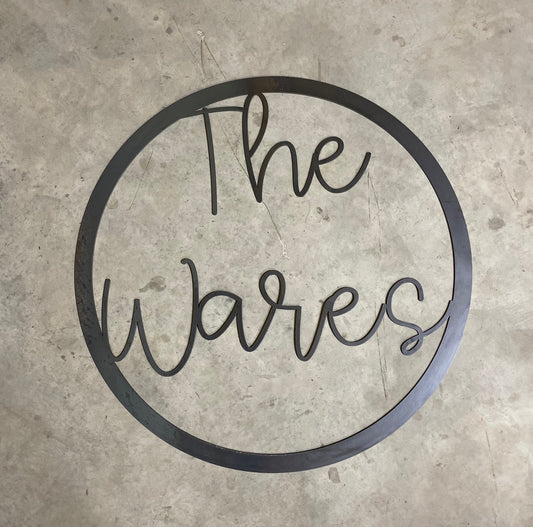 Custom name sign circle