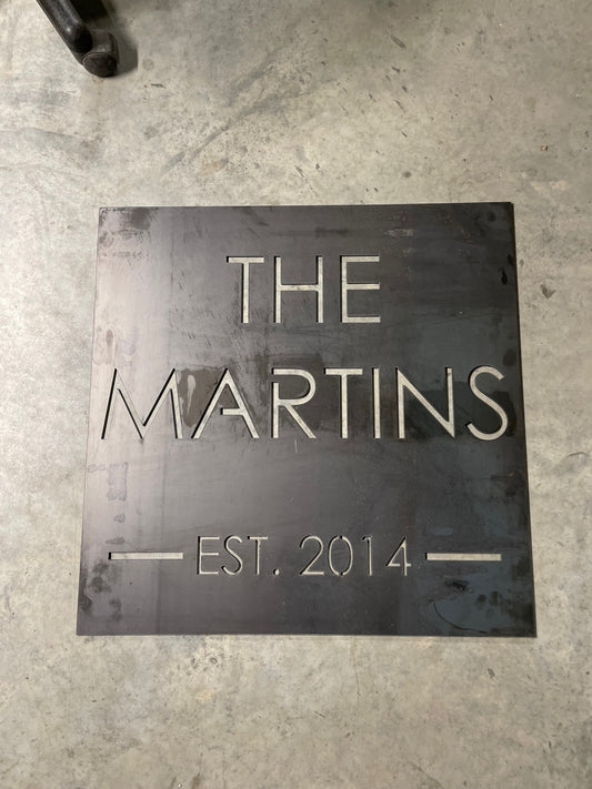 Custom Name Sign Square